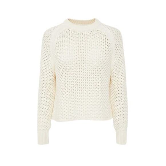 TUCKERNUCK Ivory Crochet Knit Annette Sweater Size L NWT Retail $198 Tuckernuck - Picture 8 of 8